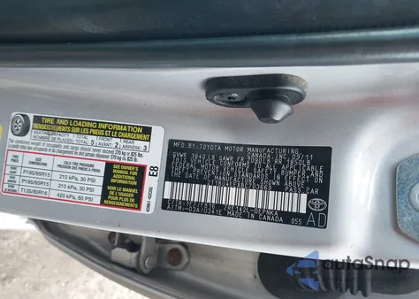 2011 Toyota Corolla Le из США, поврежденный, VIN 2T1BU4EEXBC703669